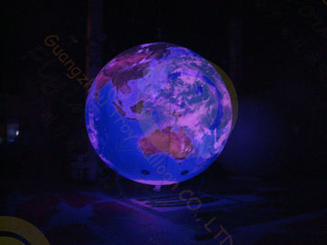 0.18mm PVC Inflatable Helium Balloons Attractive globe For Science Exhibition with colorful LED light
