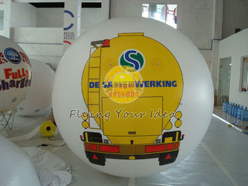Białe PVC duże balony z hełmem z nadrukiem zabezpieczonym przed promieniowaniem UV